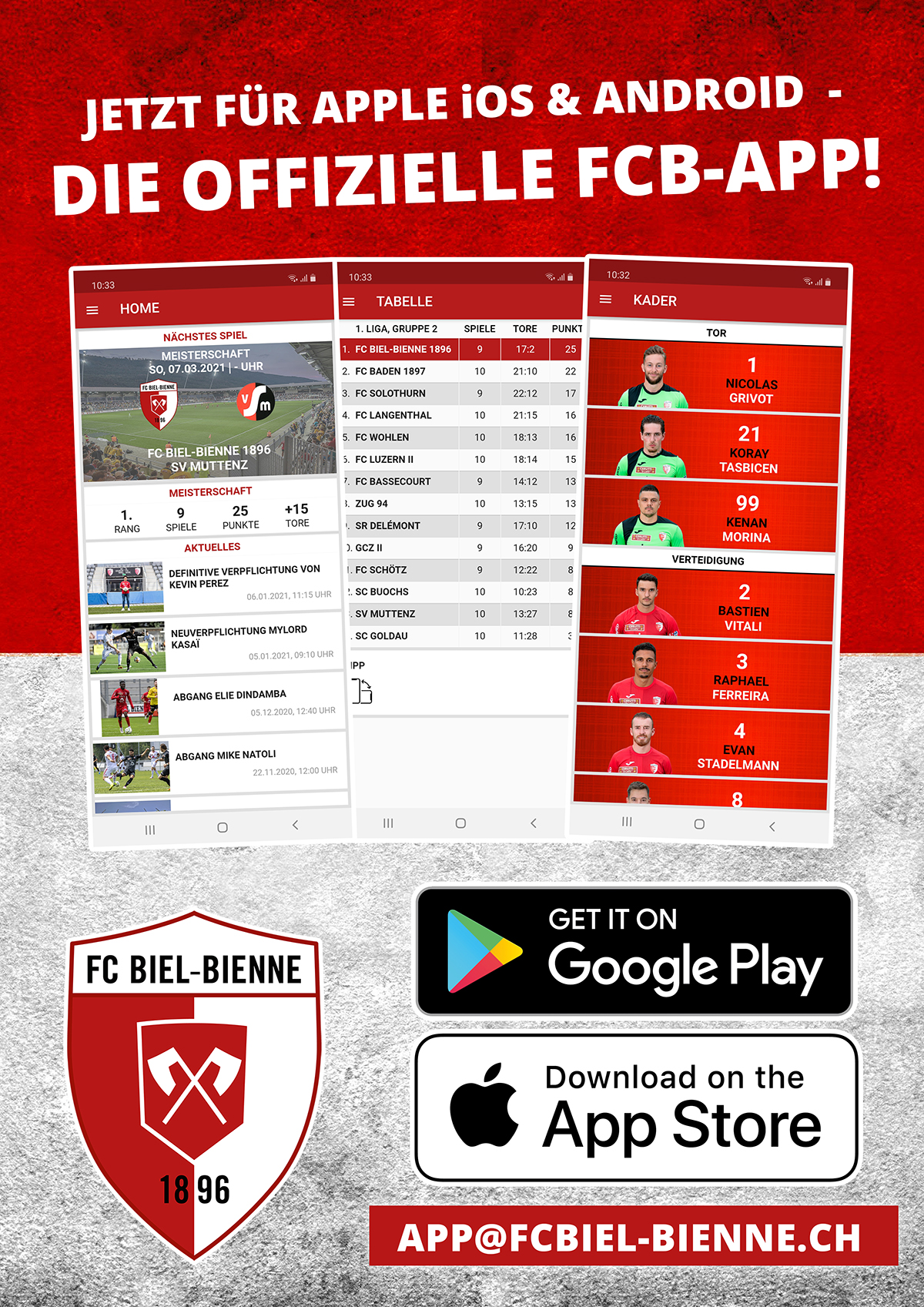 Die FCB-App für iOS & Android!
