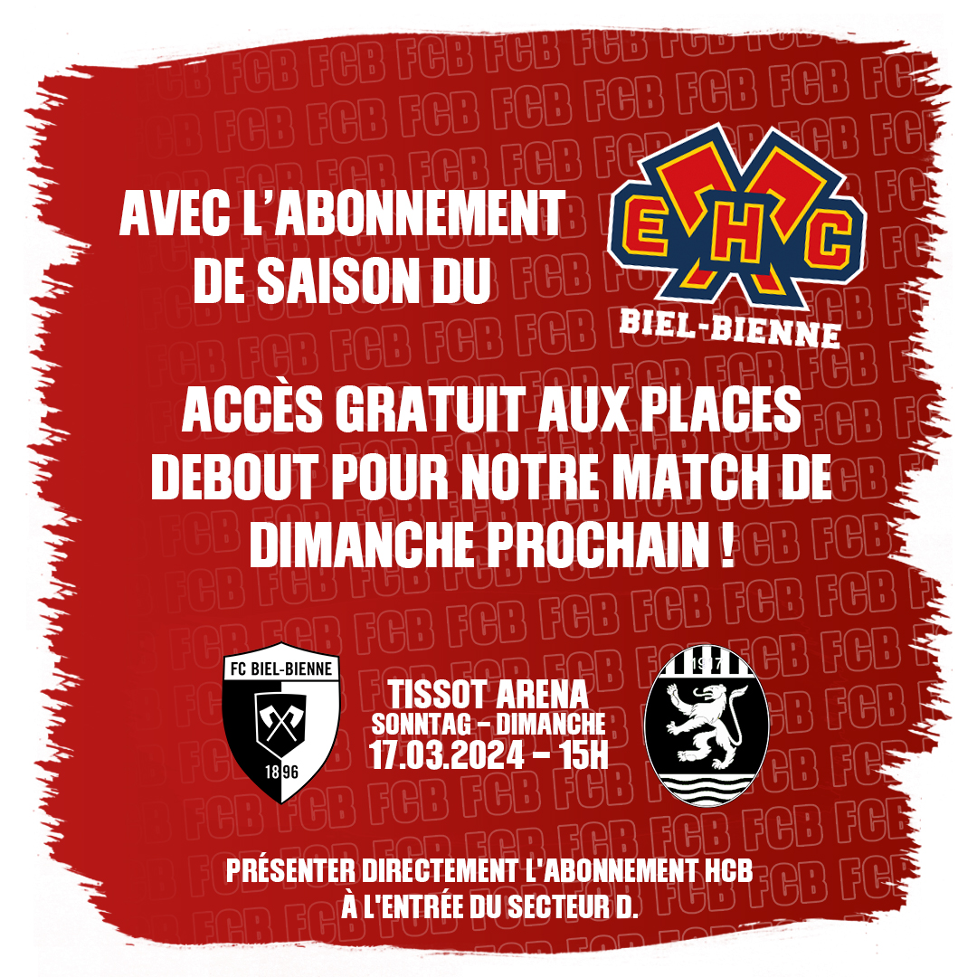 Gratuit sur les places debout avec l&#039;abonnement HCB