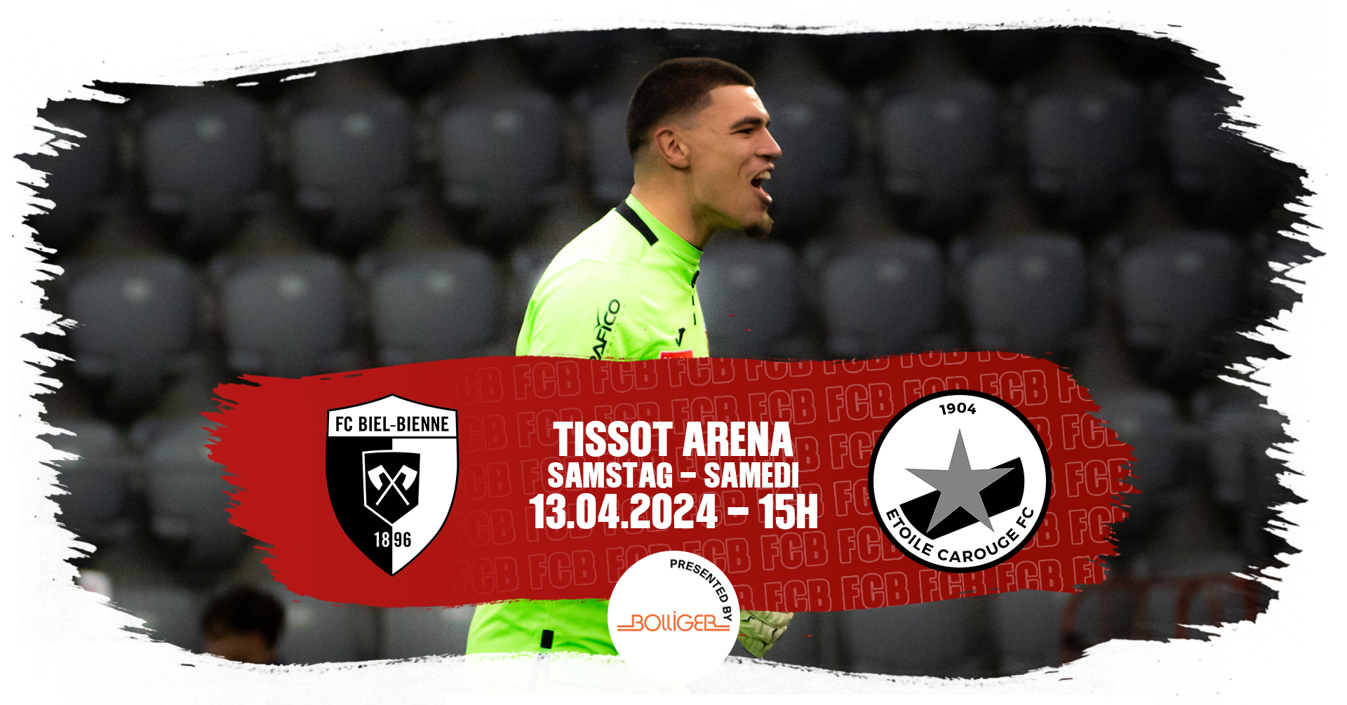 Ein Willkommensgruss dem Etoile Carouge FC und seinen mitgereisten Fans