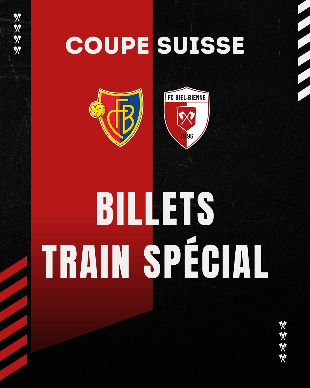 Informations sur les billets et le train spécial pour le match de coupe à Bâle