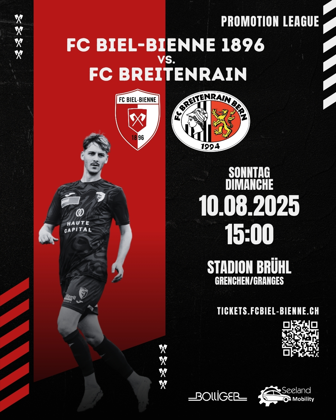 Le FC Breitenrain est notre invité du jour pour le premier match à domicile de la saison 2025/26