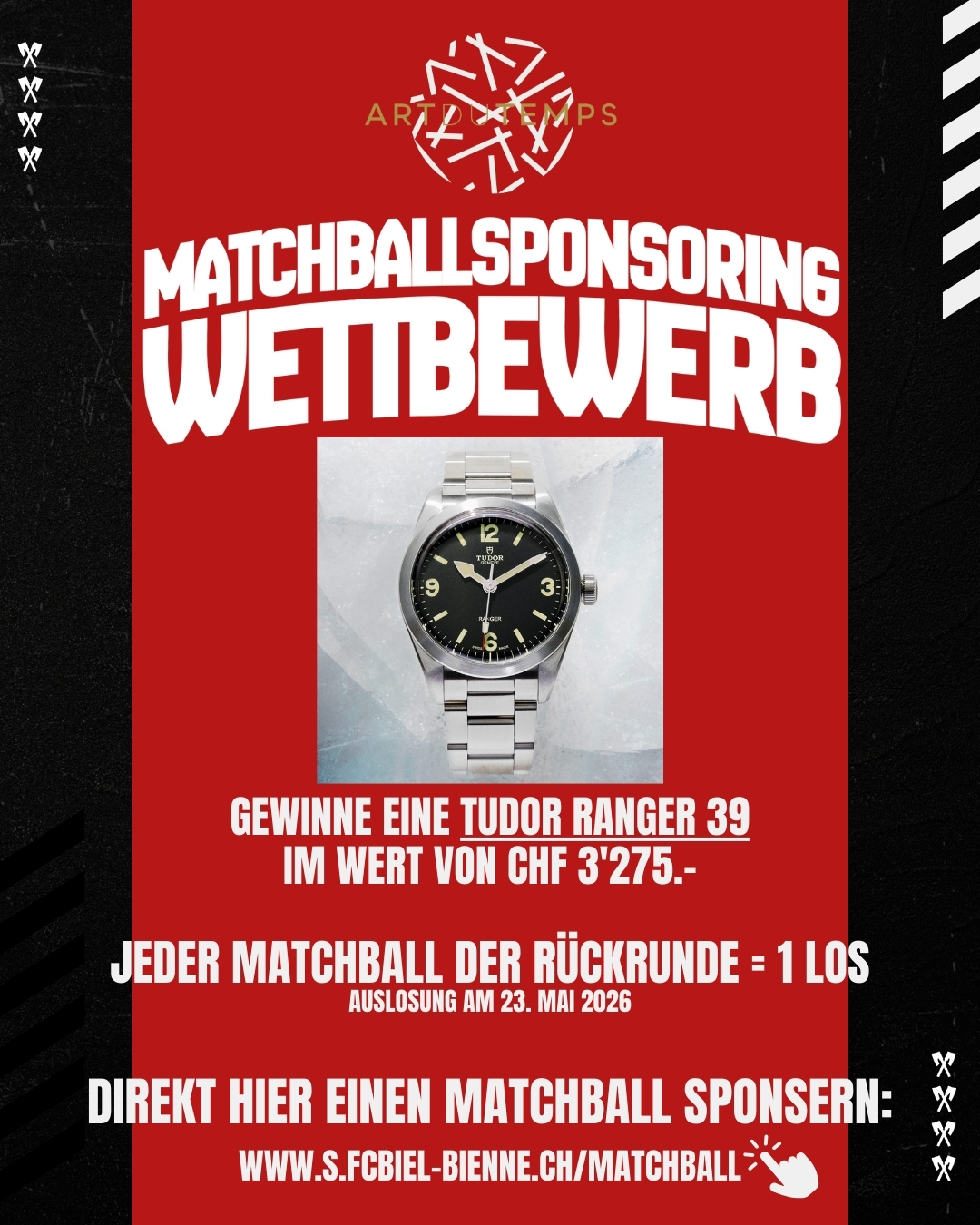 Gewinne eine Tudor Ranger 39 - jeder Matchball = 1 Los