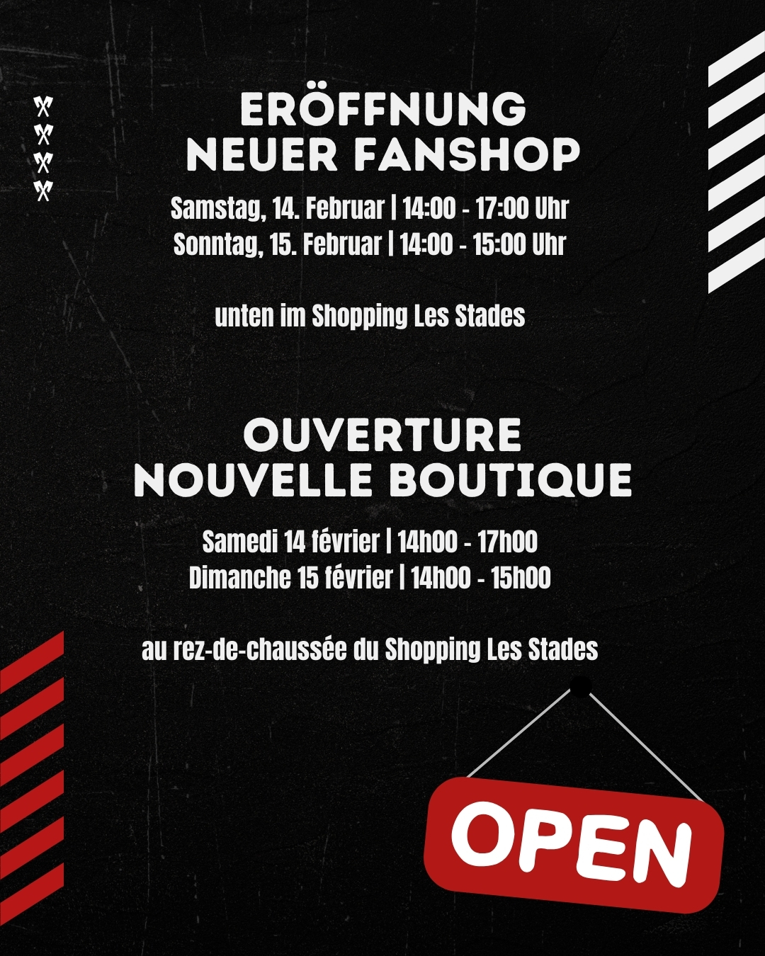 Eröffnung unseres neuen Fanshops